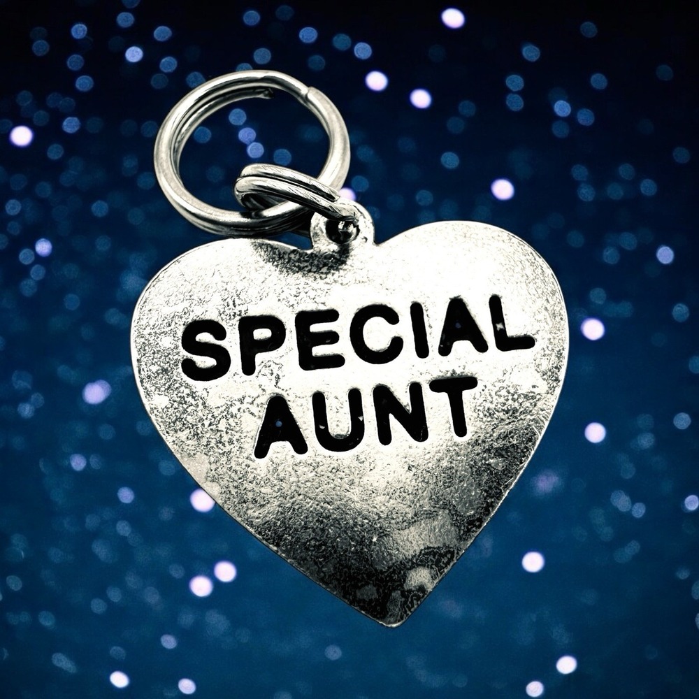 Sterling Silver 925 Heart Charm Engraved "Special Aunt" Perfect Gift of Love